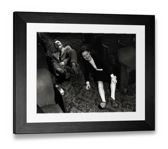 Framed Print : Moviegoers Laughing Framed Print : Moviegoers Laughing