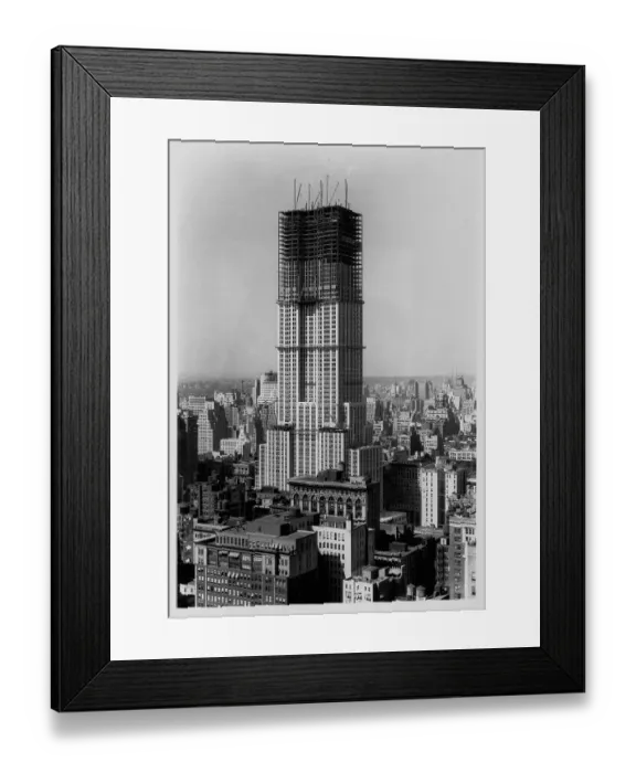 Framed Print : Empire State Building Under Construction Framed Print : Empire State Building Under Construction