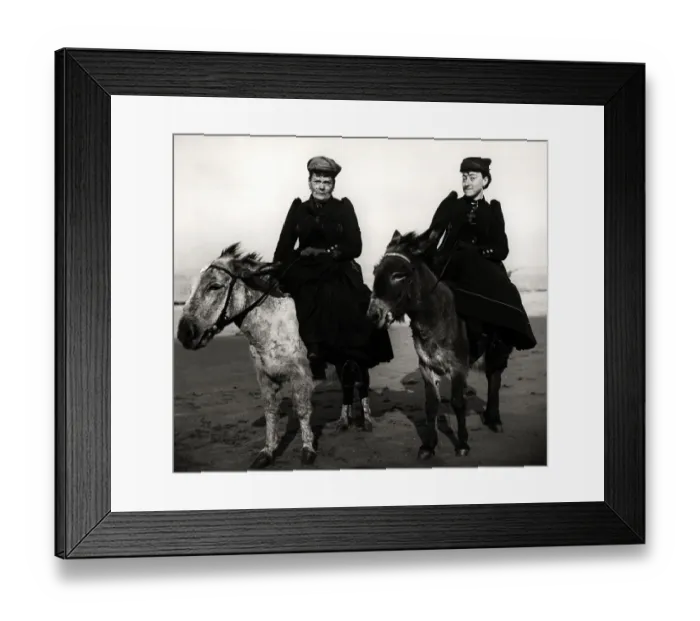 Framed Print : Two Women on Donkeys Framed Print : Two Women on Donkeys