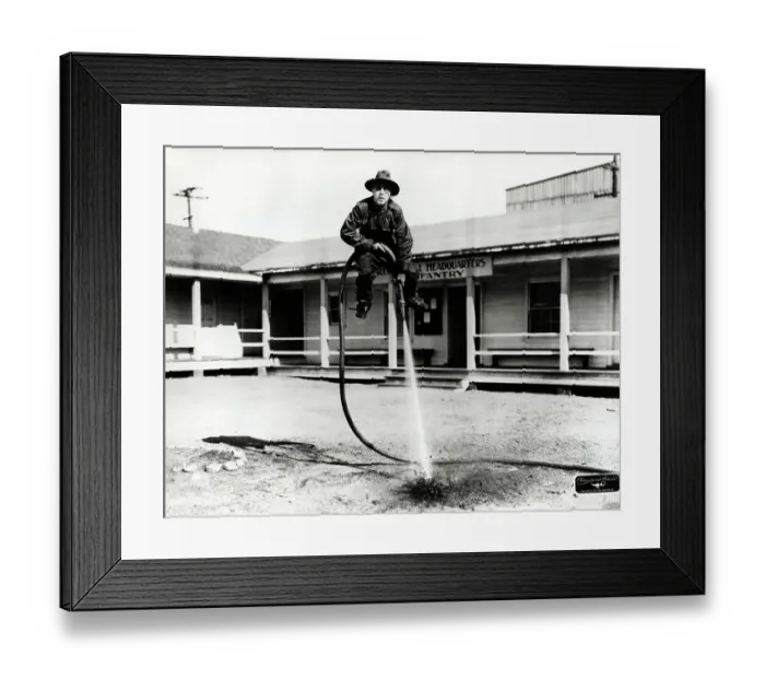 Framed Print : Lupino Lane Lifted by Hose Framed Print : Lupino Lane Lifted by Hose
