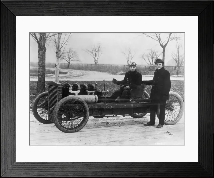 Framed Print : Henry Ford and His 999 Racer Framed Print : Henry Ford and His 999 Racer