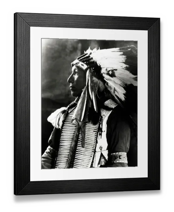 Framed Print : William Eagleshirt in Headdress Framed Print : William Eagleshirt in Headdress