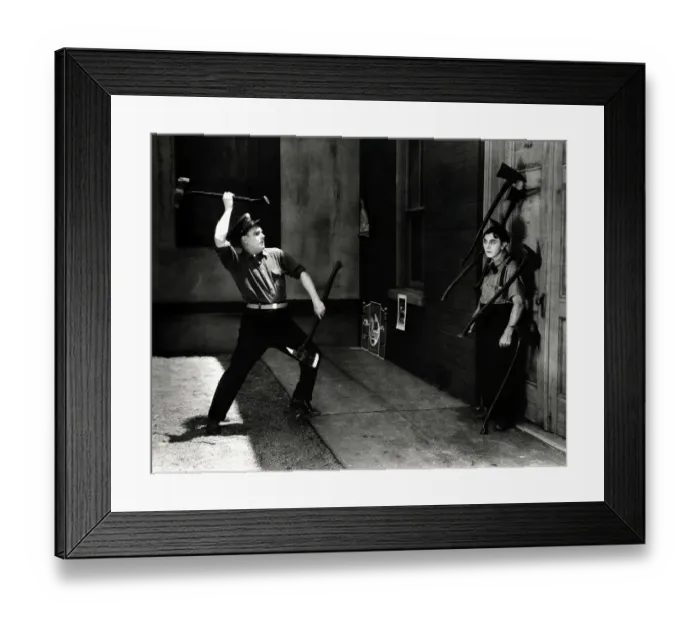 Framed Print : Silent Film Stars Wallace and Lupino Lane Framed Print : Silent Film Stars Wallace and Lupino Lane
