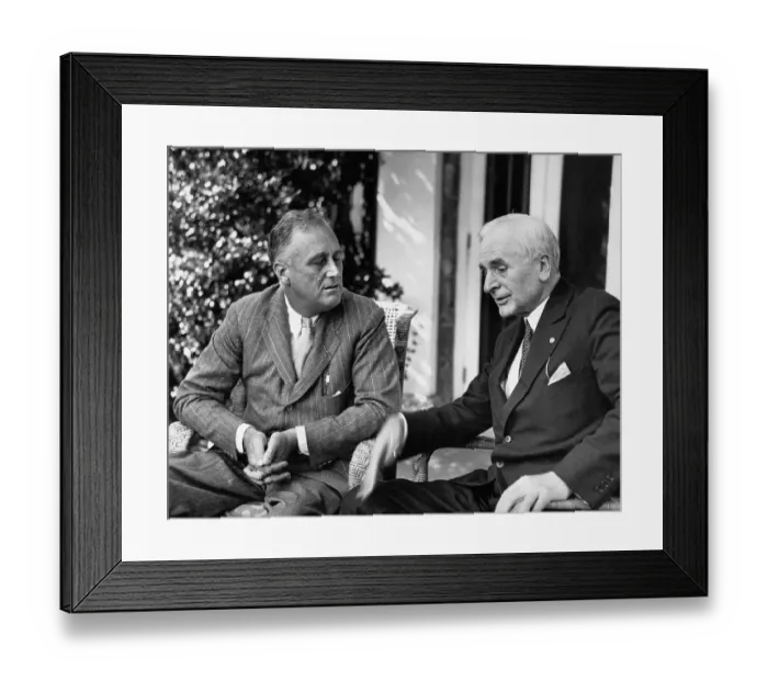Framed Print : President Roosevelt and Secretary of State Cordell Hull