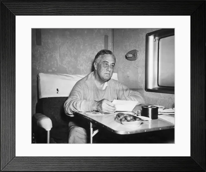 Framed Print : President Roosevelt Reading Dispatches Aboard Plane Framed Print : President Roosevelt Reading Dispatches Aboard Plane