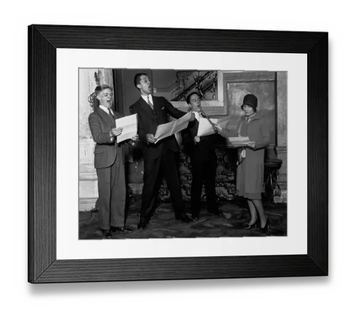 Framed Print : Actress / Singer Vivienne Segal Conducting Choral Group