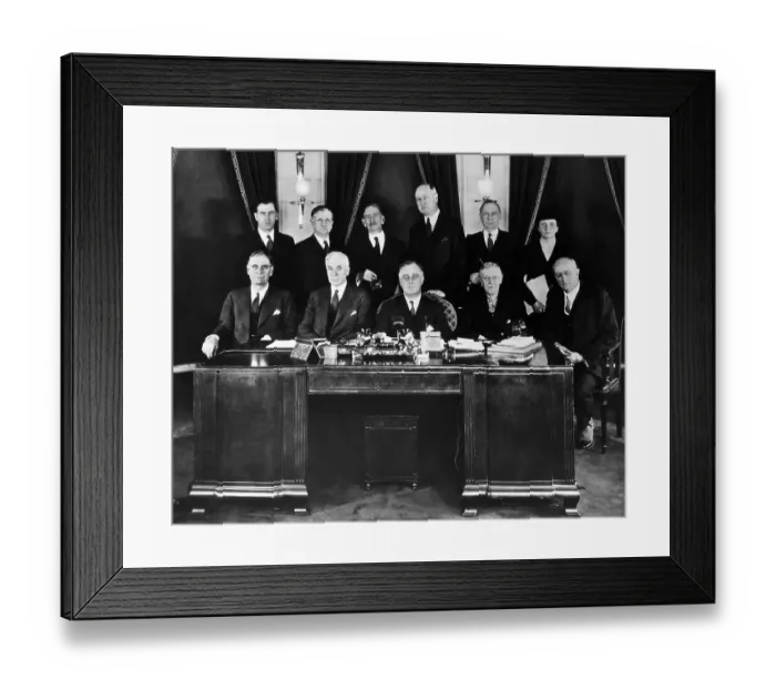 Framed Print : Franklin D. Roosevelt with Cabinet Members Framed Print : Franklin D. Roosevelt with Cabinet Members