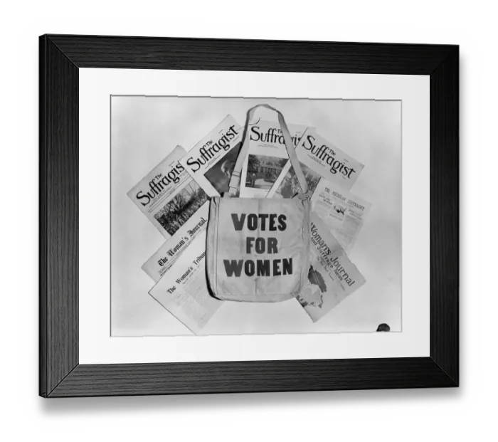 Framed Print : Literature Supporting Women's Suffragism Framed Print : Literature Supporting Women's Suffragism