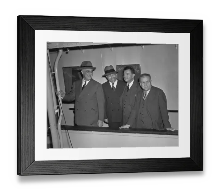 Framed Print : Franklin D. Roosevelt with Ross McIntyre, Robert H. Jackson, and Harold Ickes Framed Print : Franklin D. Roosevelt with Ross McIntyre, Robert H. Jackson, and Harold Ickes