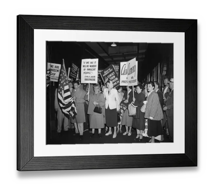 Framed Print : Julius Rosenberg's Mother At Protest Framed Print : Julius Rosenberg's Mother At Protest