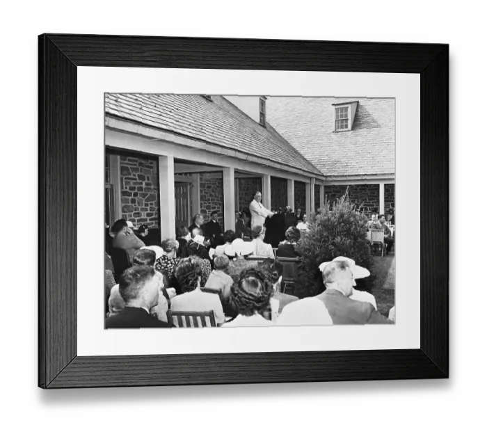 Framed Print : Franklin Roosevelt Speaking at Library Dedication Ceremony Framed Print : Franklin Roosevelt Speaking at Library Dedication Ceremony