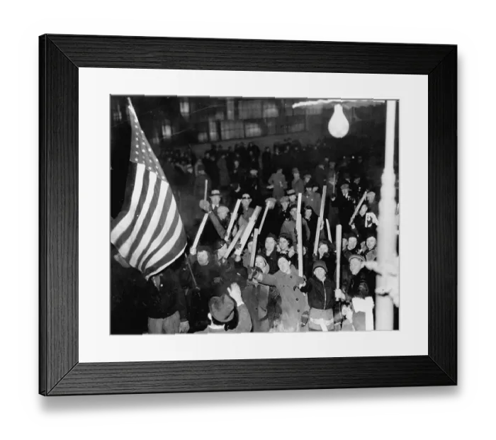 Framed Print : Female Protesters Advance Toward GM Plant Framed Print : Female Protesters Advance Toward GM Plant