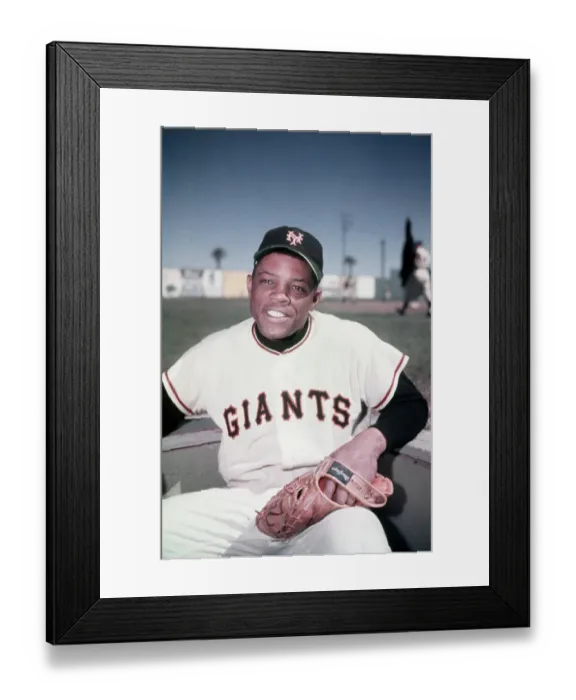 Framed Print : Willie Mays Wearing New York Giants Uniform Framed Print : Willie Mays Wearing New York Giants Uniform