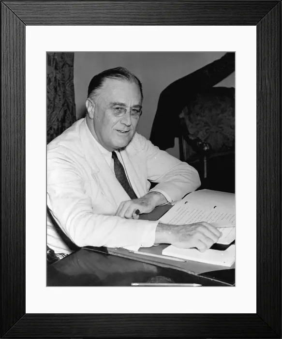 Framed Print : President Franklin D. Roosevelt Reading Acceptance Speech Framed Print : President Franklin D. Roosevelt Reading Acceptance Speech