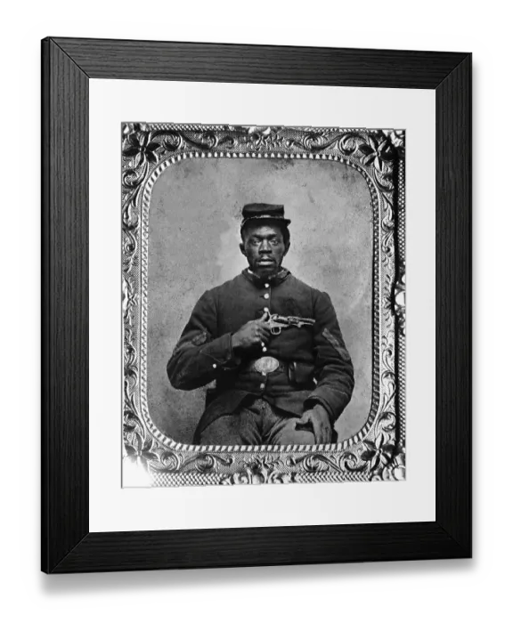 Framed Print : Portrait of a Negro Union Infantry Corporal Framed Print : Portrait of a Negro Union Infantry Corporal