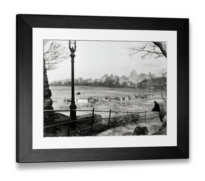 Framed Print : Colony Of Unemployed Living In Huts Framed Print : Colony Of Unemployed Living In Huts