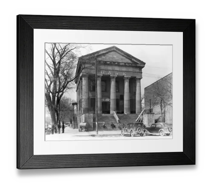 Framed Print : Bank Exterior Framed Print : Bank Exterior