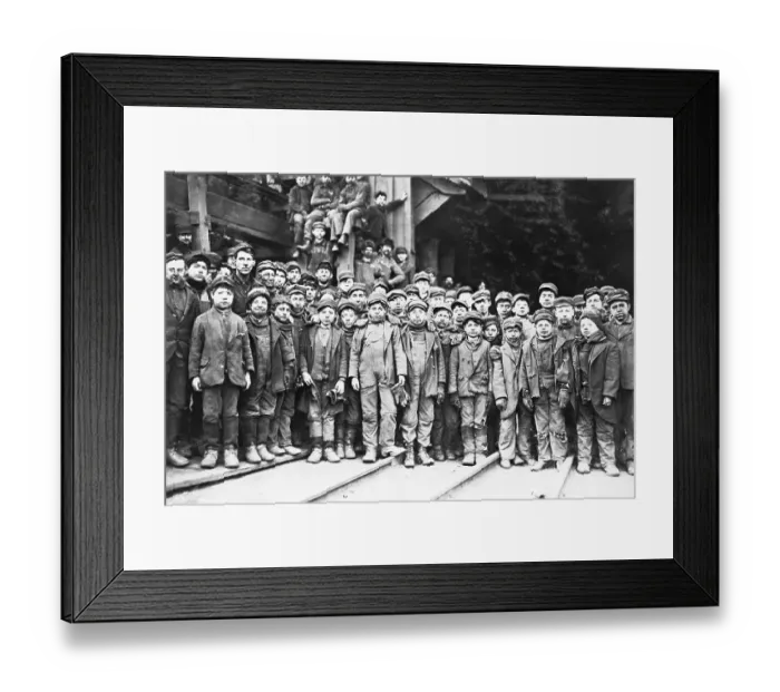 Framed Print : Children in U.S. Coal Mine Framed Print : Children in U.S. Coal Mine
