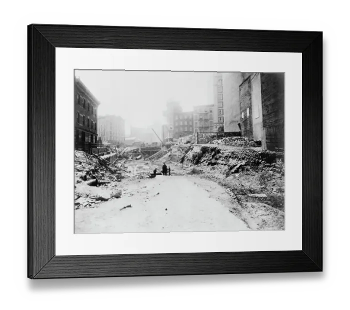 Framed Print : The First Sunway Under Construction, 1901