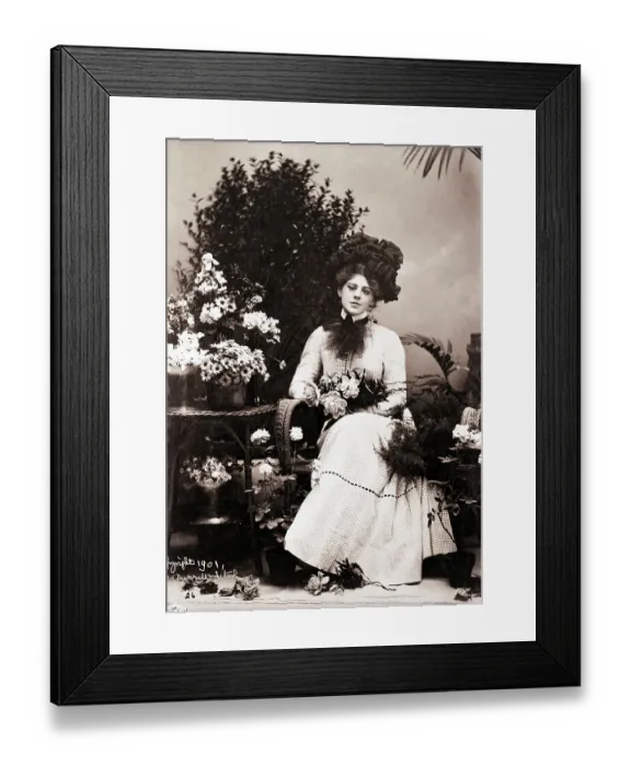 Framed Print : Ethel Barrymore with Flowers Framed Print : Ethel Barrymore with Flowers