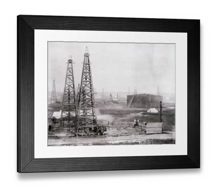Framed Print : Oilfield At Spindletop Framed Print : Oilfield At Spindletop