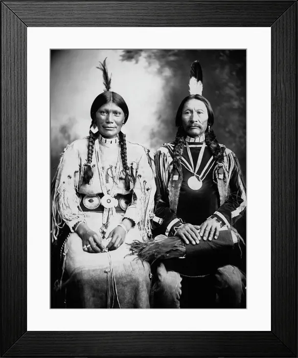 Framed Print : Plateau Indian Couple Framed Print : Plateau Indian Couple