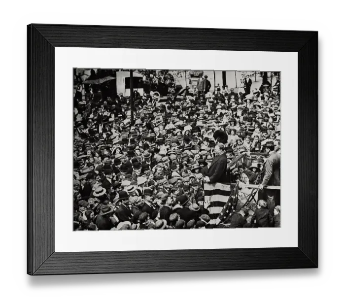 Framed Print : Large Crowd at a Theodore Roosevelt Rally Framed Print : Large Crowd at a Theodore Roosevelt Rally