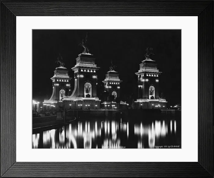 Framed Print : Triumphal Bridge Illuminated Framed Print : Triumphal Bridge Illuminated