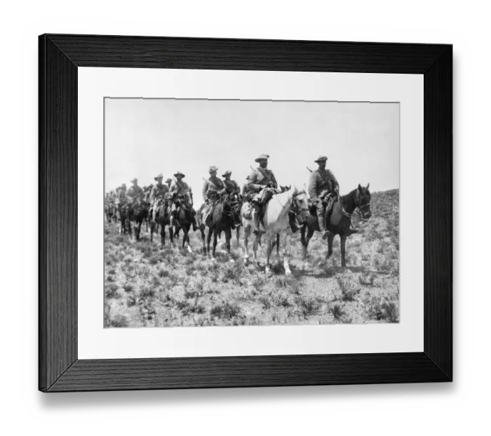 Framed Print : Soldiers Riding on Horseback
