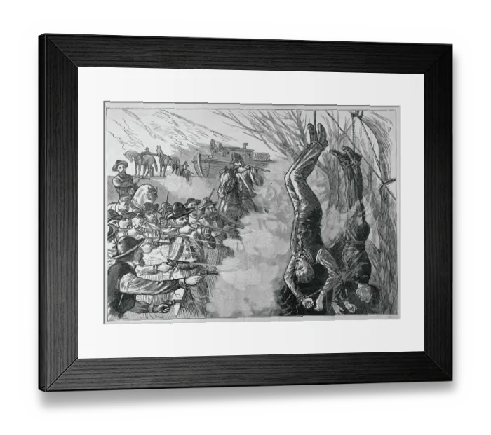 Framed Print : Hollis Brothers Being Executed Framed Print : Hollis Brothers Being Executed