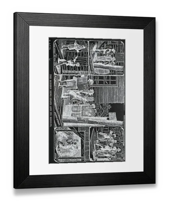 Framed Print : Modern News Stand and Its Results