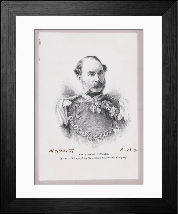 Framed Print : Portrait of King Christian Framed Print : Portrait of King Christian