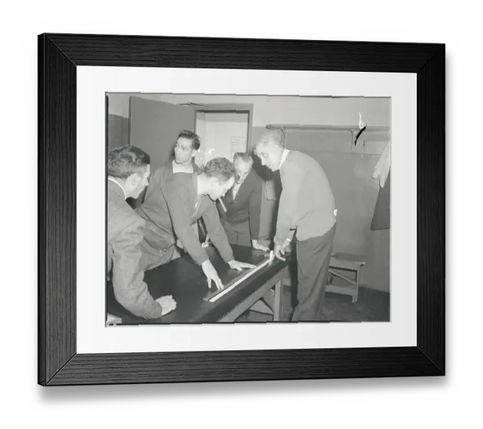 Framed Print : Men In Locker Room Look @ Measuring Tape Framed Print : Men In Locker Room Look @ Measuring Tape