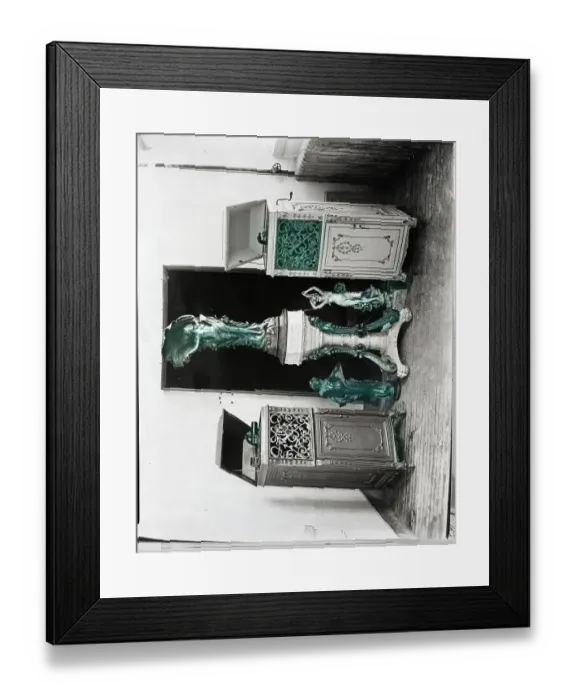 Framed Print : Victorian Phonographs W / Scupltures Framed Print : Victorian Phonographs W / Scupltures