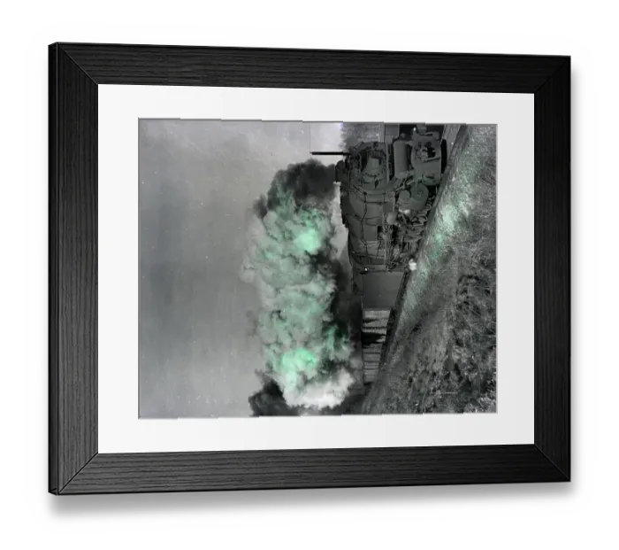 Framed Print : Photograph Of Train Under Full Steam Framed Print : Photograph Of Train Under Full Steam