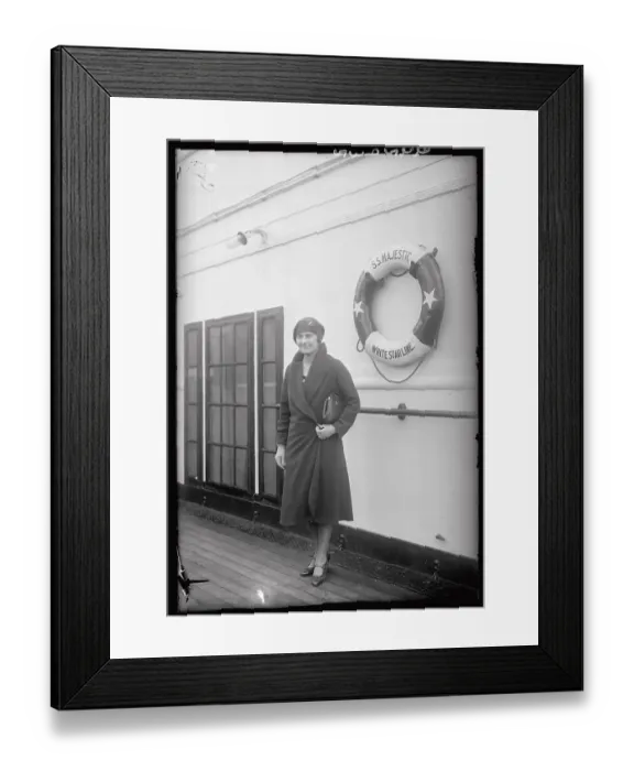 Framed Print : Mary K. Browne on Ship Deck Framed Print : Mary K. Browne on Ship Deck