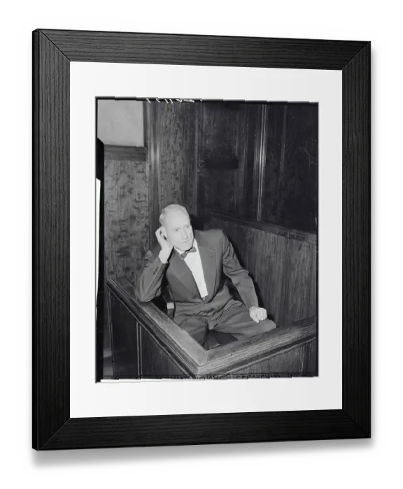 Framed Print : Don Ahern. (Original Caption). Two camera studies of Don Ahern, close friend of Dr Framed Print : Don Ahern. (Original Caption). Two camera studies of Don Ahern, close friend of Dr