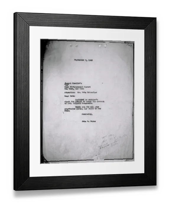Framed Print : Letter Acting as Receipt Being Used as Evidence Framed Print : Letter Acting as Receipt Being Used as Evidence