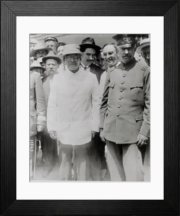 Framed Print : Victoriano Huerta with Crowd Framed Print : Victoriano Huerta with Crowd
