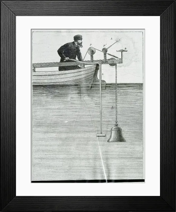 Framed Print : Sailor Lowering Sonic Device