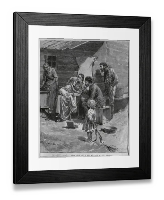 Framed Print : Country Doctor Administering Medicine to Child Framed Print : Country Doctor Administering Medicine to Child