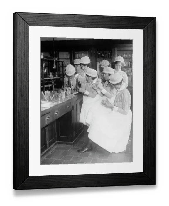Framed Print : Nurses Studying Framed Print : Nurses Studying