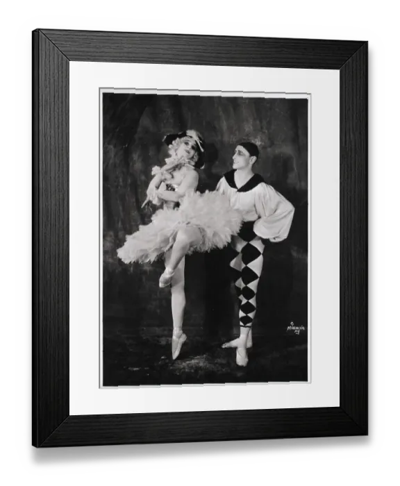 Framed Print : Ballet Dancers;Costume;Harlequin;Fulllen