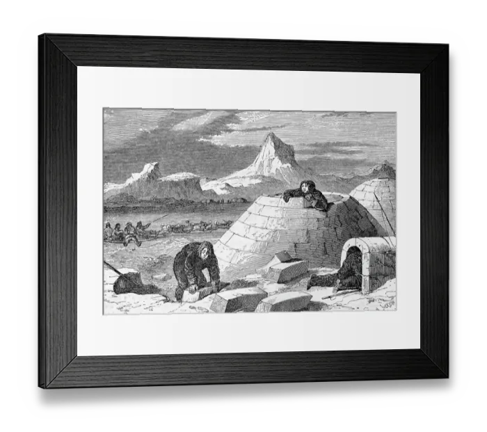 Framed Print : Eskimo Village of Snow Huts Framed Print : Eskimo Village of Snow Huts