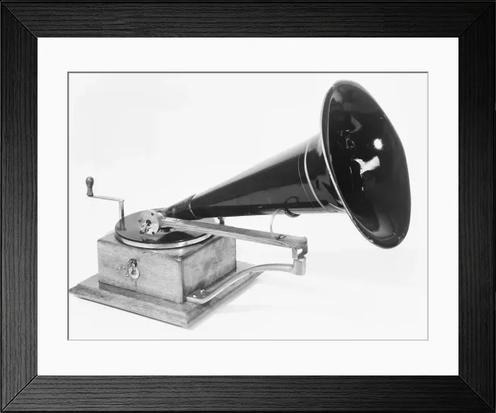 Framed Print : HMV Gramophone