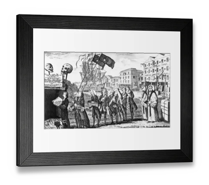 Framed Print : The Repeal, or the Funeral of Miss Ame-Stamp Political Cartoon by Benjamin Wilson Framed Print : The Repeal, or the Funeral of Miss Ame-Stamp Political Cartoon by Benjamin Wilson
