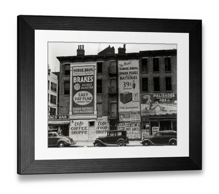 Framed Print : Old Tenements Covered With Posters Framed Print : Old Tenements Covered With Posters