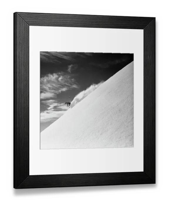 Framed Print : Skier Going Downhill Framed Print : Skier Going Downhill