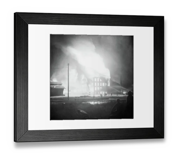 Framed Print : Fire at Goodyear Rubber Plant Framed Print : Fire at Goodyear Rubber Plant