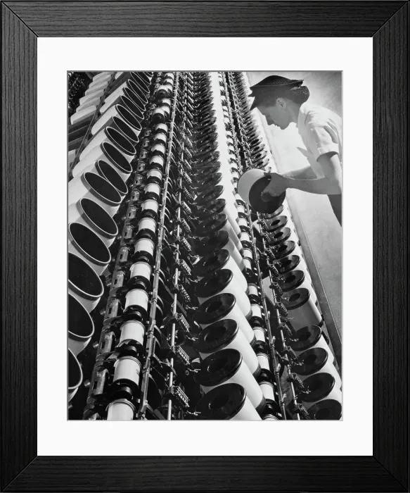 Framed Print : Woman Working in Factory Framed Print : Woman Working in Factory
